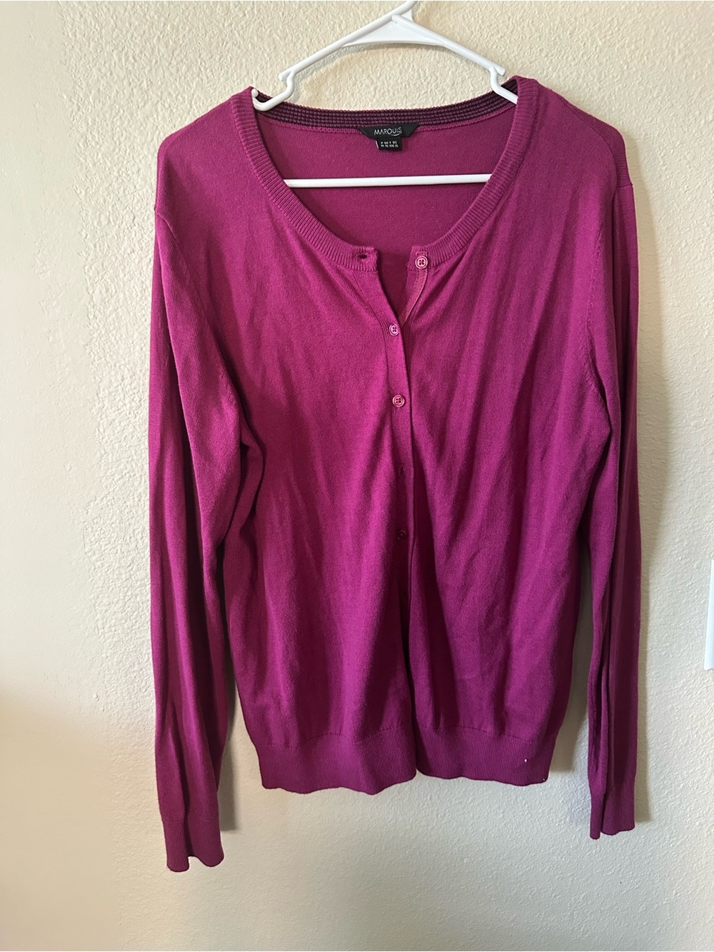 Marquis Magenta Button-Front Cardigan size XL pre owned 1448